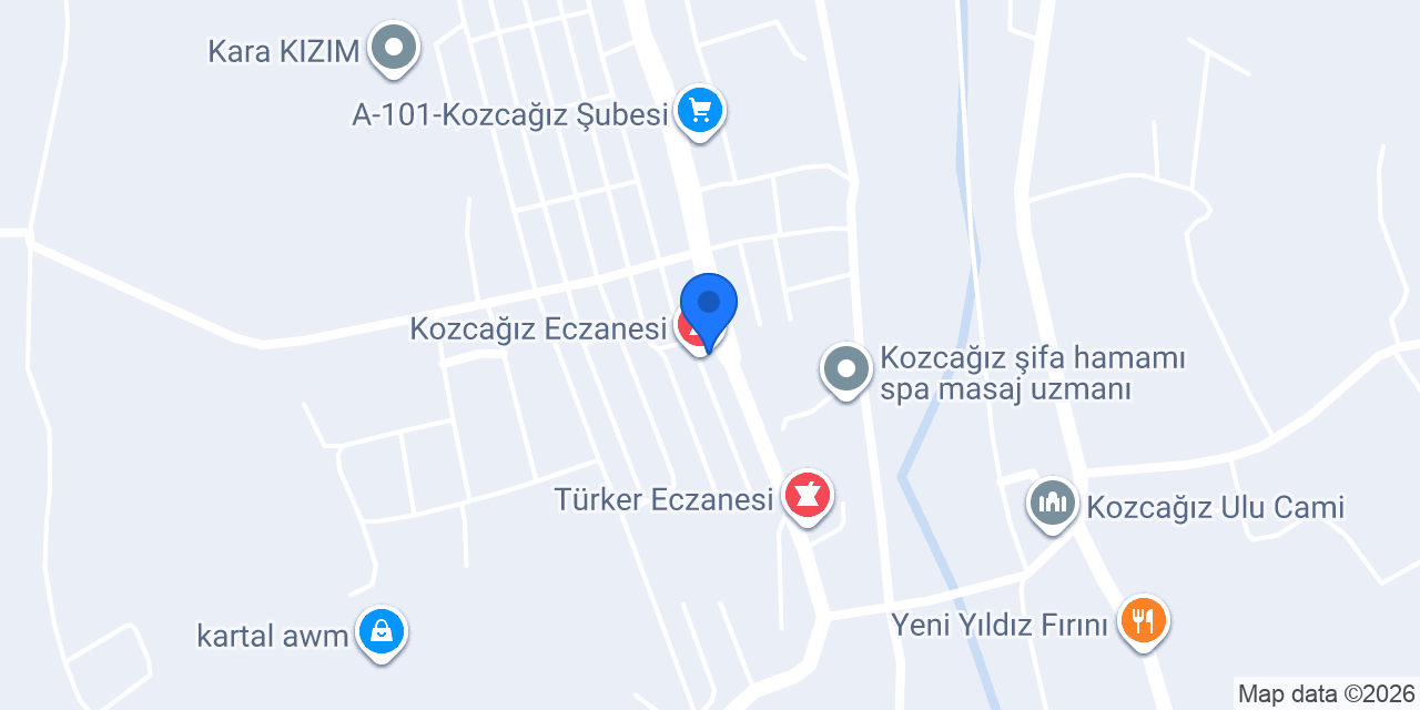 Kozcağız Eczanesi konumu