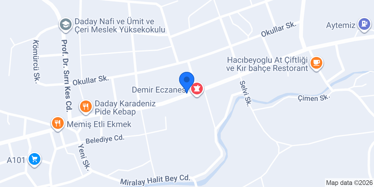Kızılay-daday Şubesi konumu