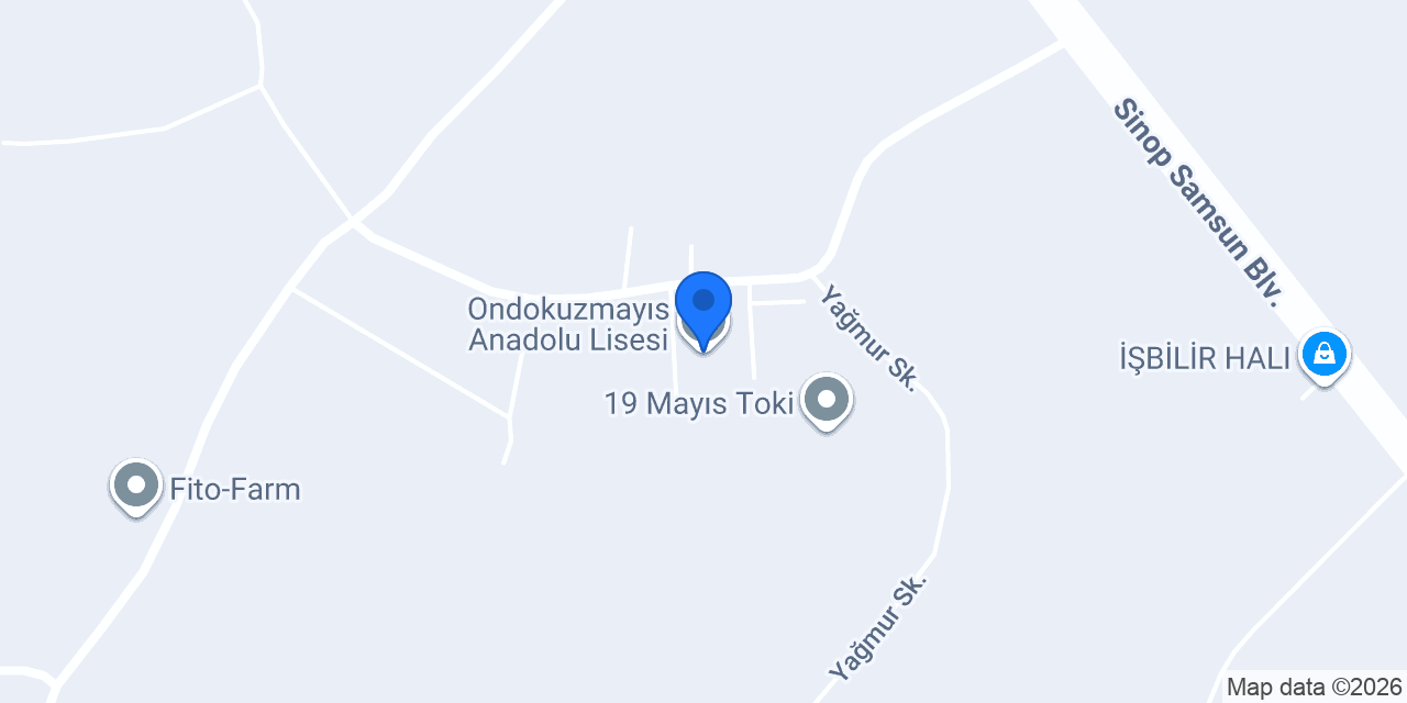 Ondokuzmayıs Anadolu Lisesi konumu