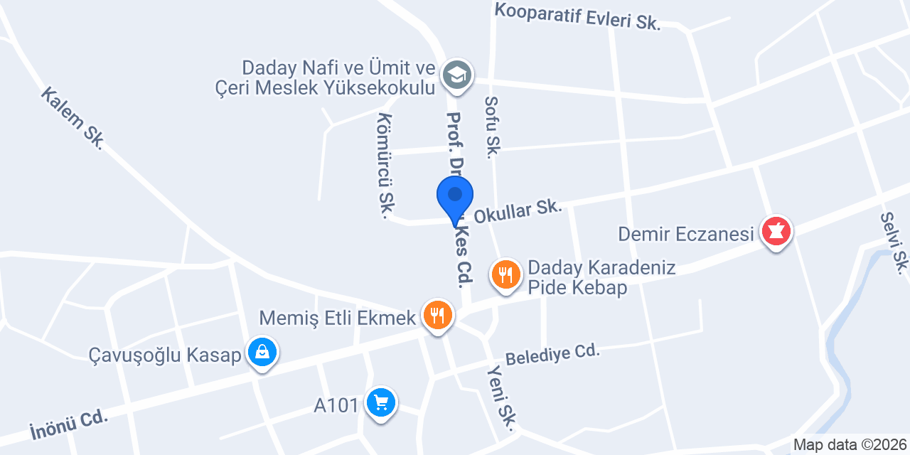Ziraat Bankası Daday Şubesi konumu