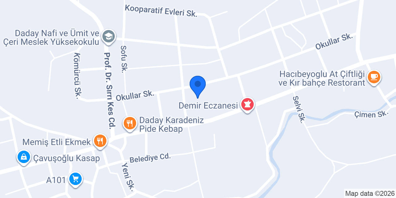 Daday Toplum Sağlığı Merkezi konumu