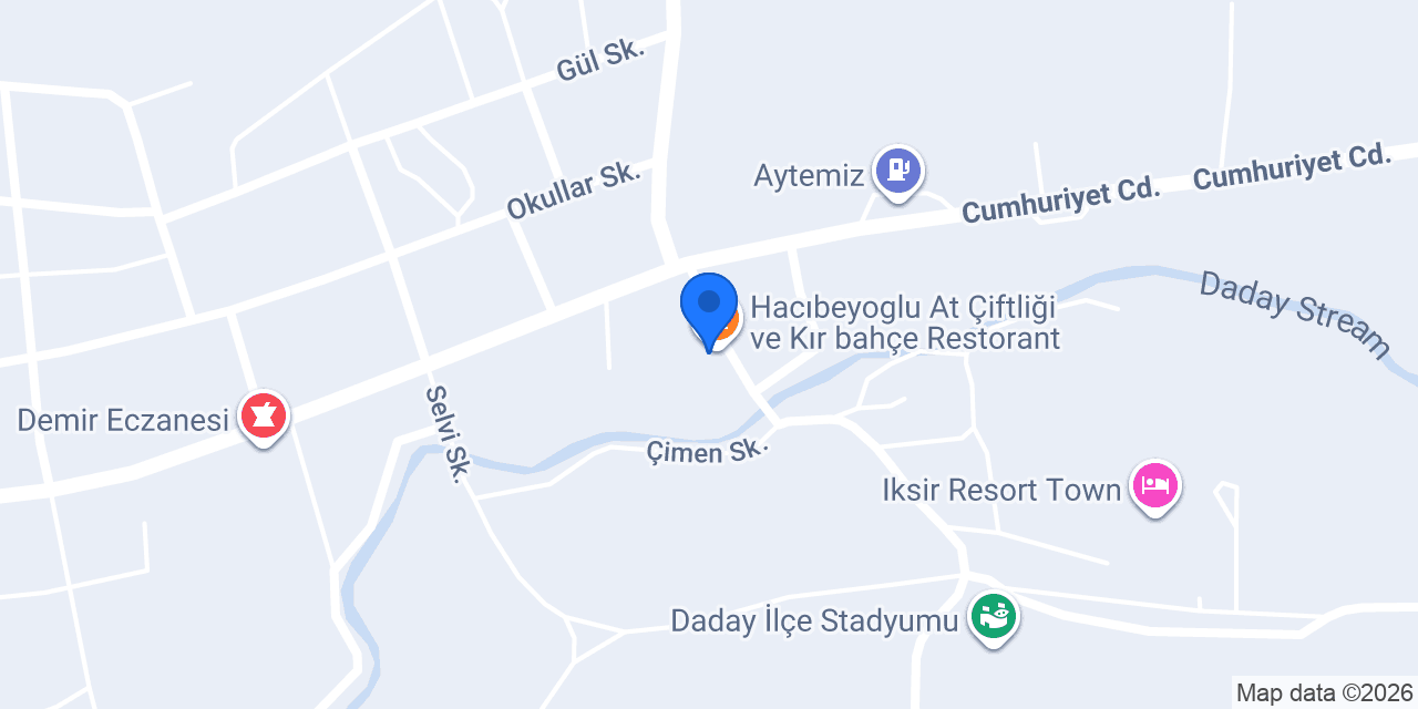 Hacıbeyoglu At Çiftliği ve Kır bahçe Restorant konumu