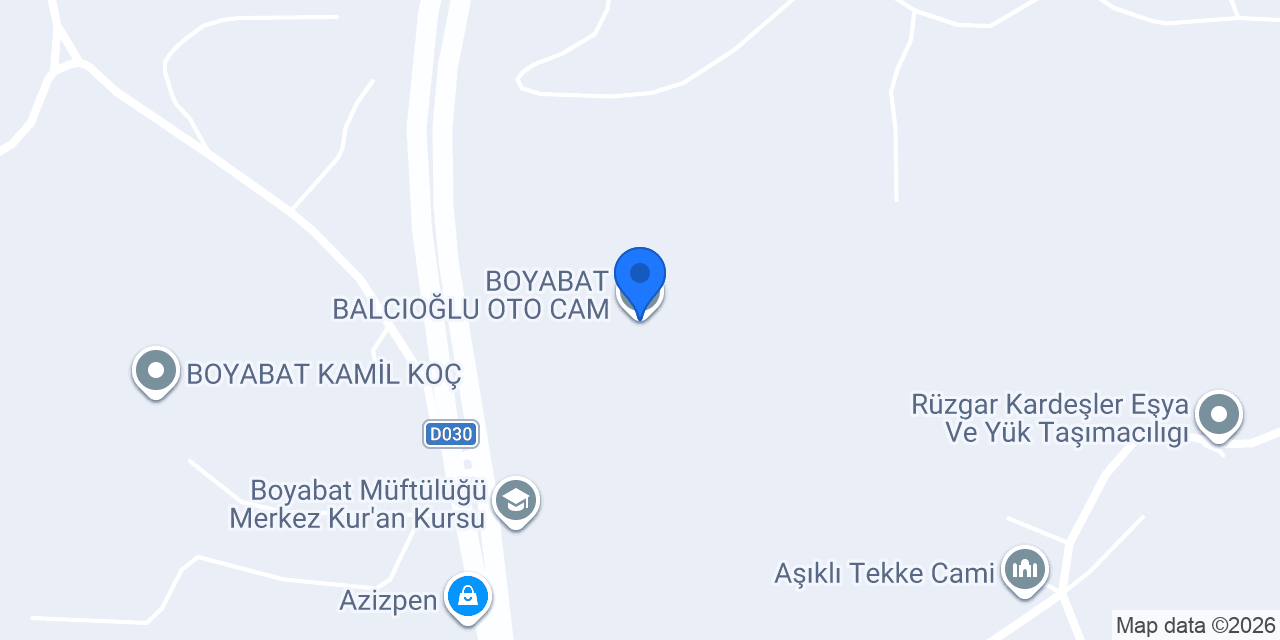 BOYABAT BALCIOĞLU OTO CAM konumu