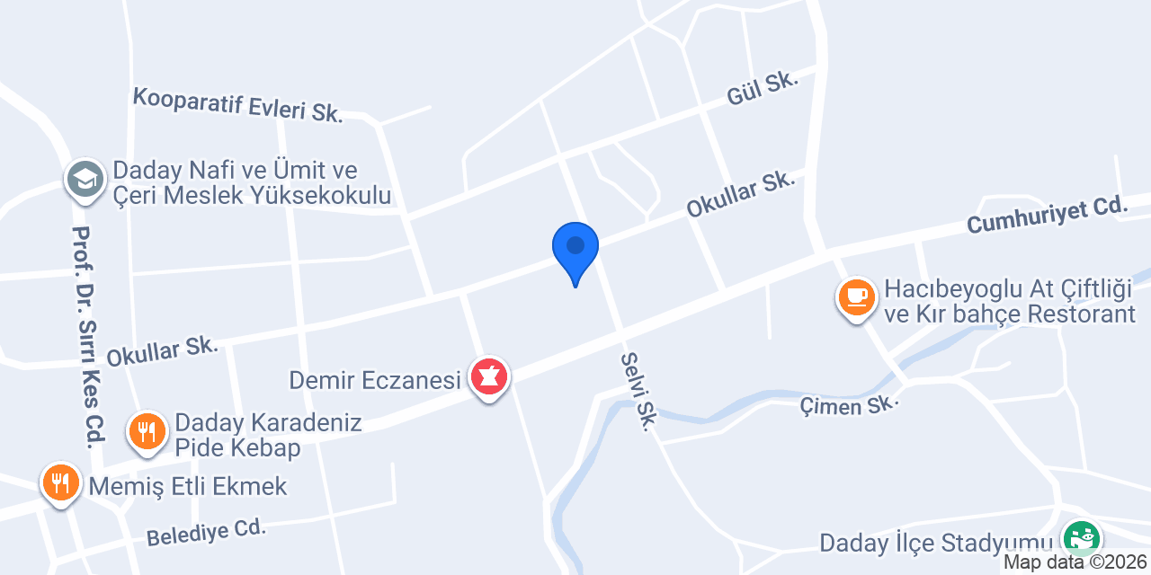 Daday Öğretmenevi konumu