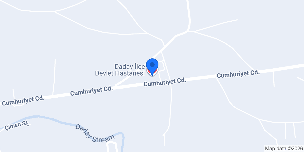 Daday İlçe Devlet Hastanesi konumu