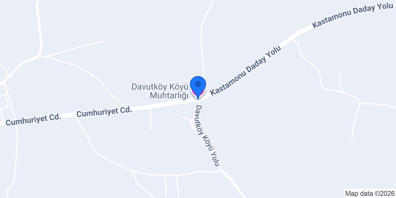 Davutköy Köyü Muhtarlığı konumu