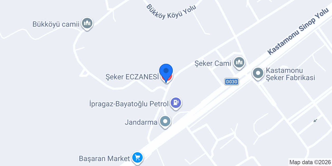 Şeker ECZANESİ konumu