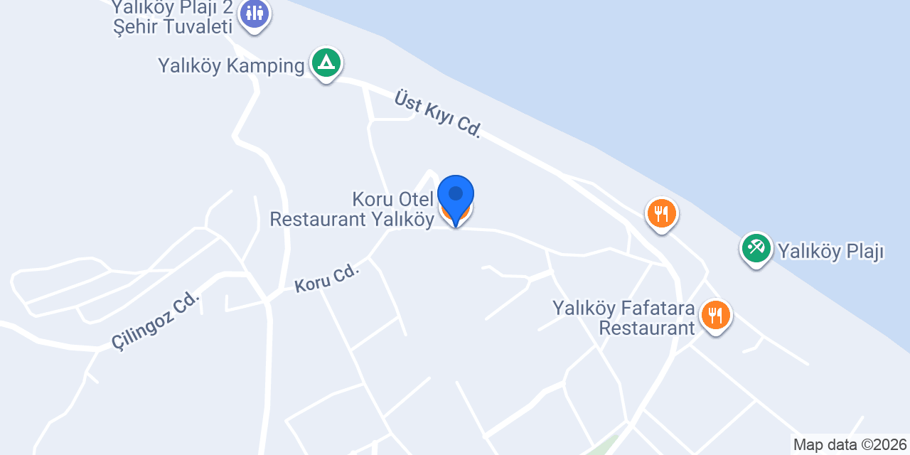 Koru Otel Restaurant Yalıköy konumu