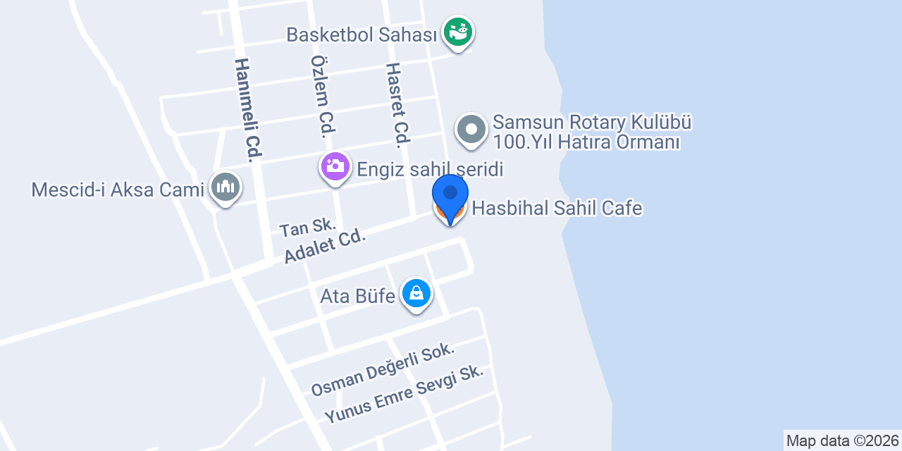Hasbihal Sahil Cafe konumu