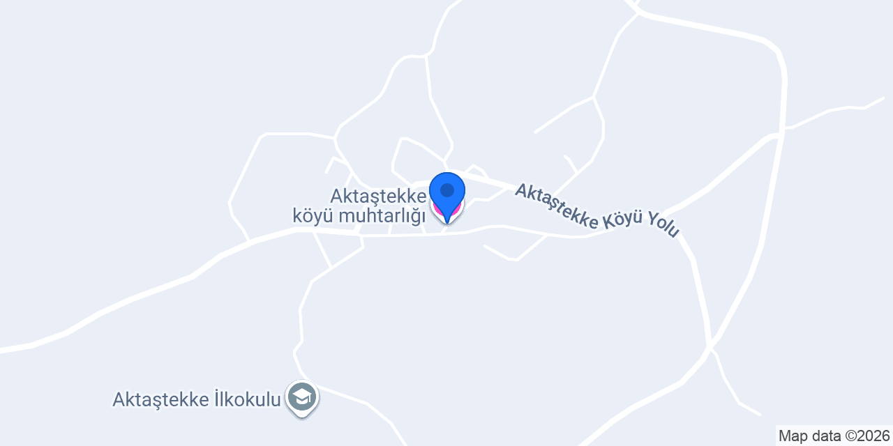 Aktaştekke köyü muhtarlığı konumu