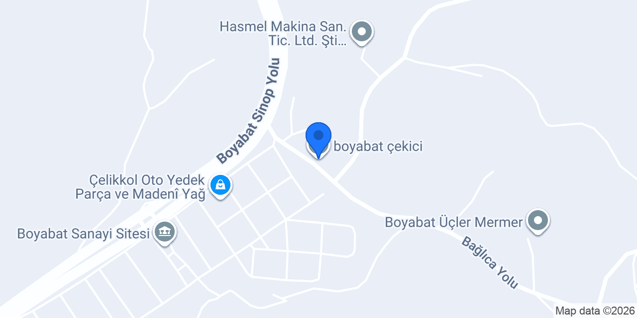 boyabat çekici konumu