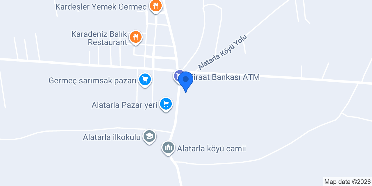 Ptt-germeç (Alatarla) Acentesi konumu