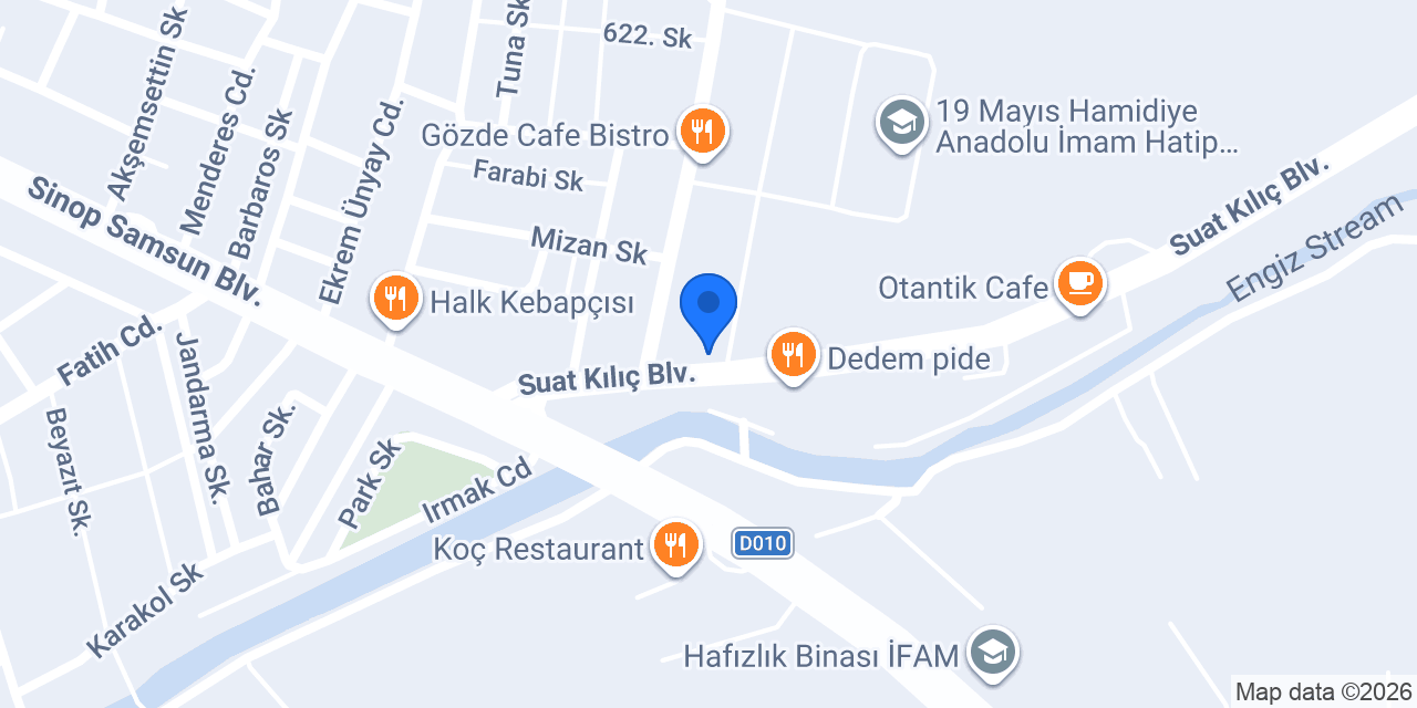 Yayla Kasap 19 Mayıs konumu