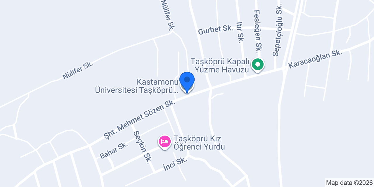 Kastamonu Üniversitesi Taşköprü Meslek Yüksekokulu konumu