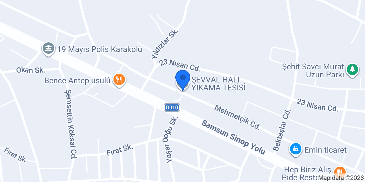 ŞEVVAL HALI YIKAMA TESİSİ konumu