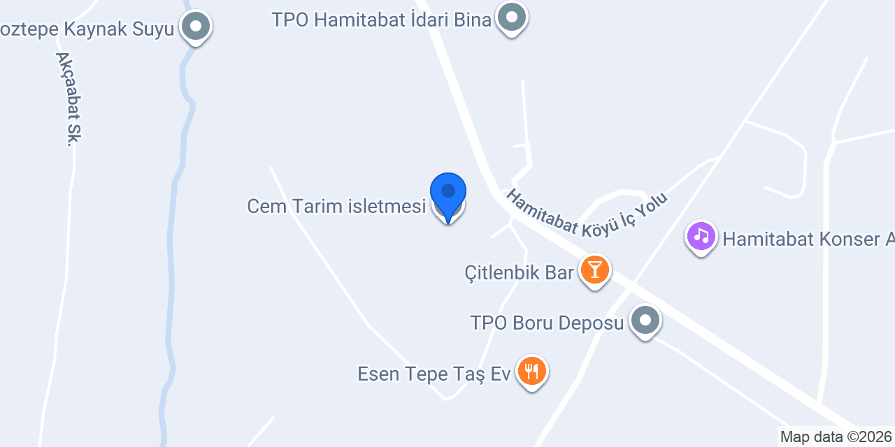 Cem Tarim isletmesi konumu