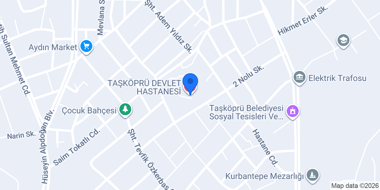 TAŞKÖPRÜ DEVLET HASTANESİ konumu