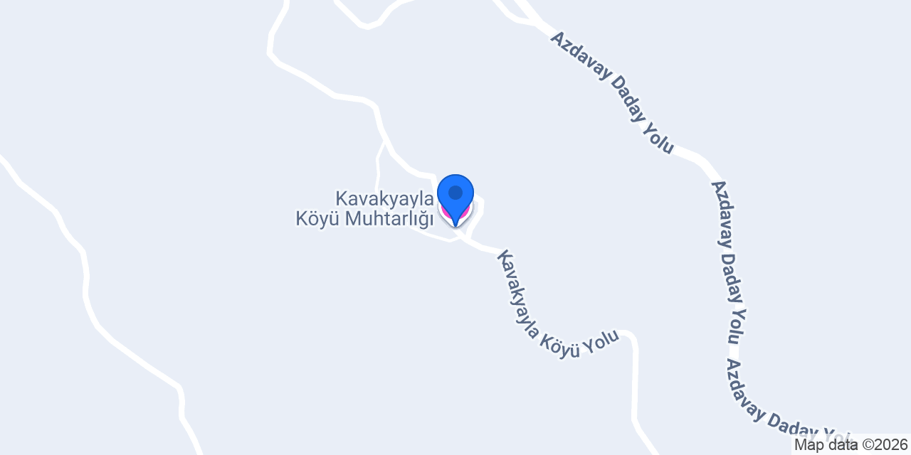 Kavakyayla Köyü Muhtarlığı konumu