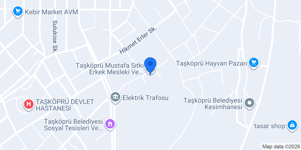 Taşköprü Mustafa Sıtkı Erkek Mesleki Ve Teknik Anadolu Lisesi konumu