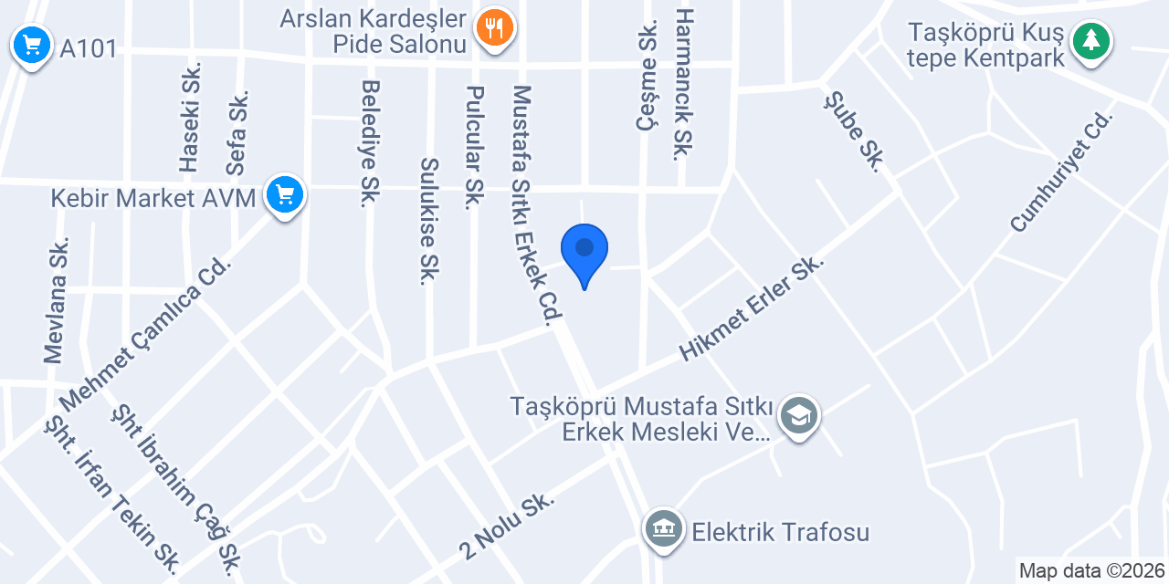 Taşköprü Fen Lisesi konumu