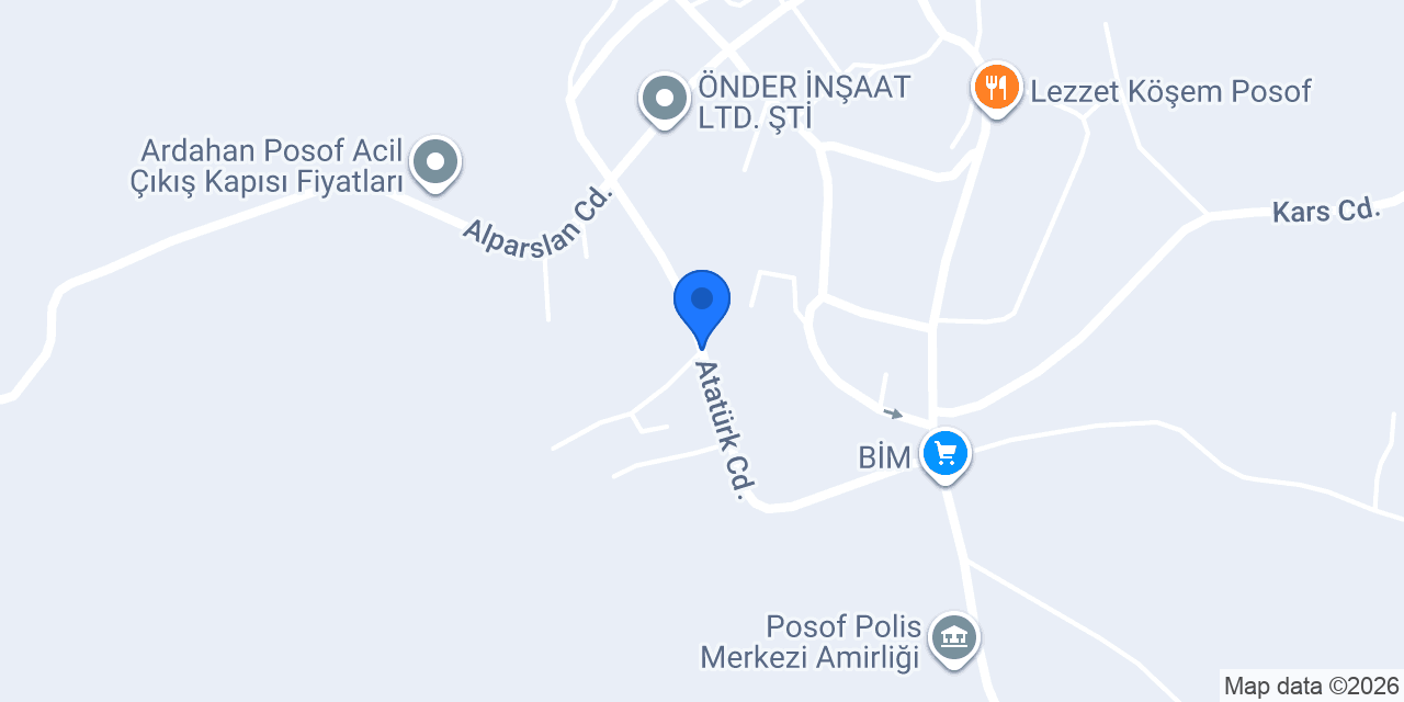 Posof İlçe Halk Kütüphanesi konumu