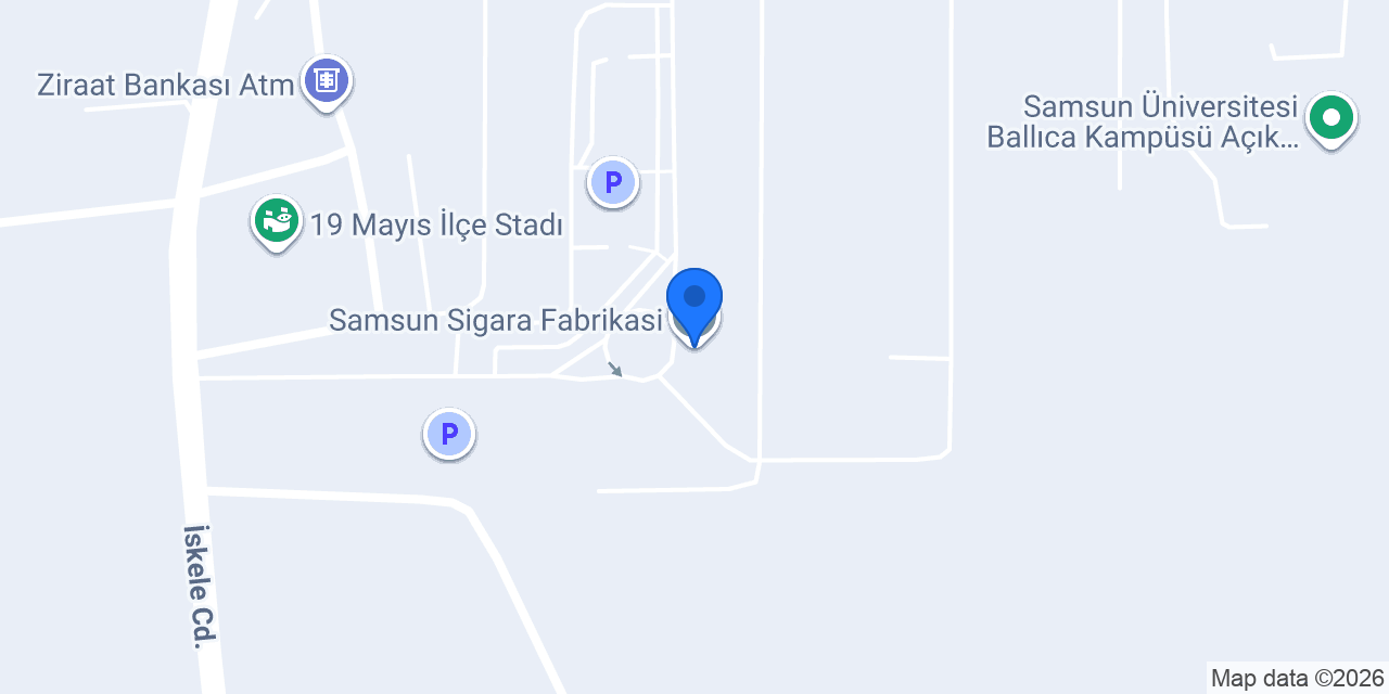 Samsun Sigara Fabrikasi konumu