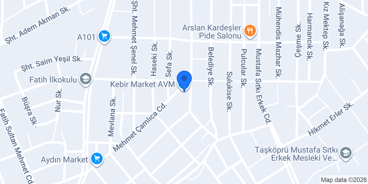 Kebir Market AVM konumu