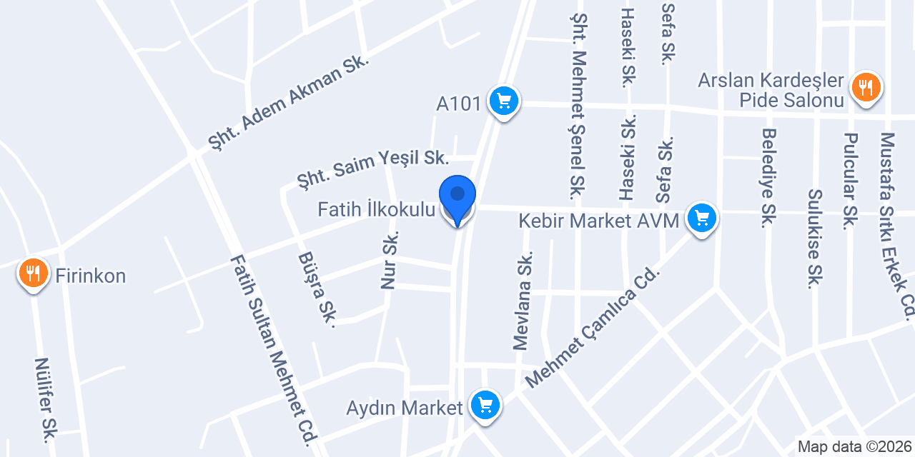 Fatih İlkokulu konumu