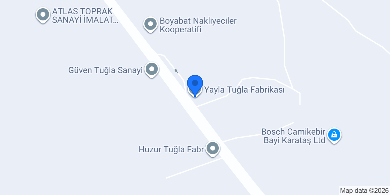 Yayla Tuğla Fabrikası konumu