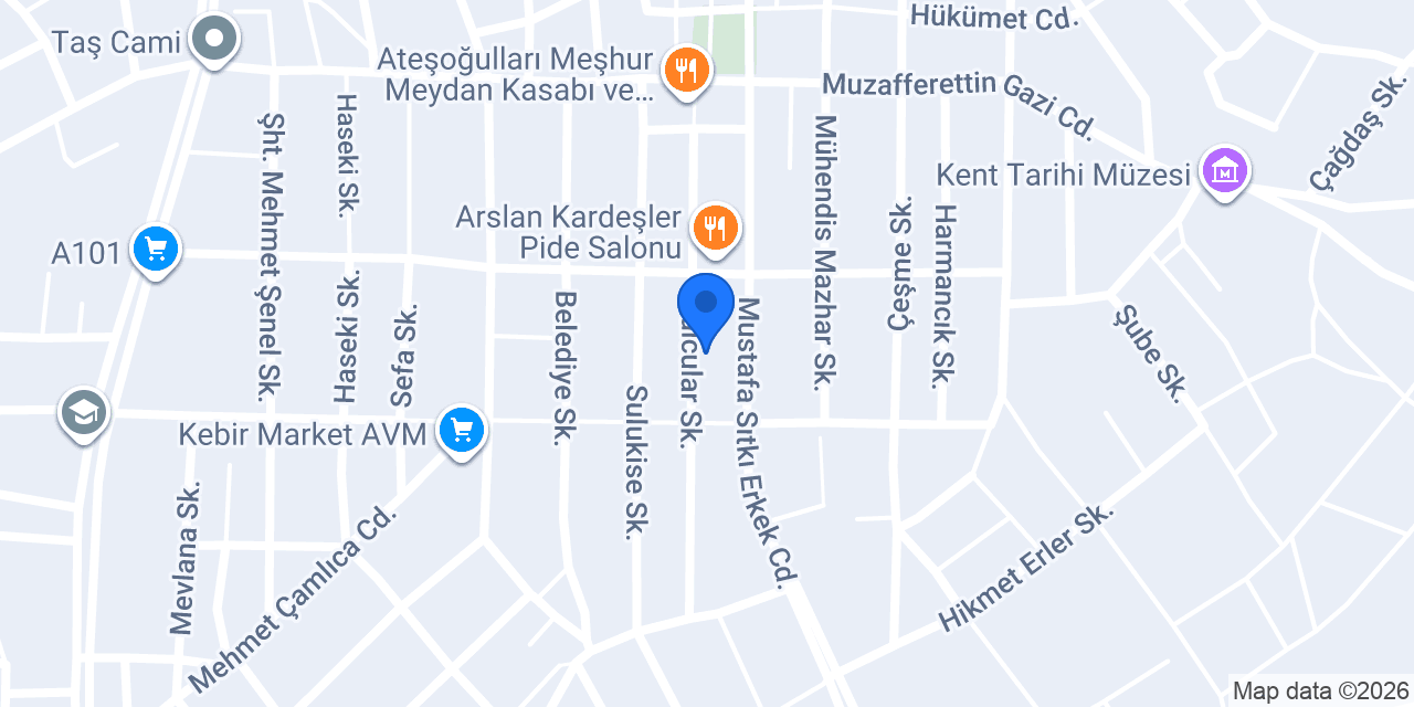 Sürat Kargo Taşköprü Şube konumu