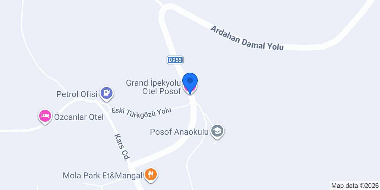 Grand İpekyolu Otel Posof konumu