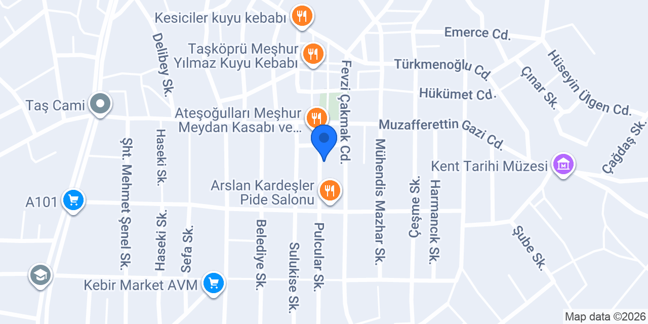 Tadim corba ve yemek konumu