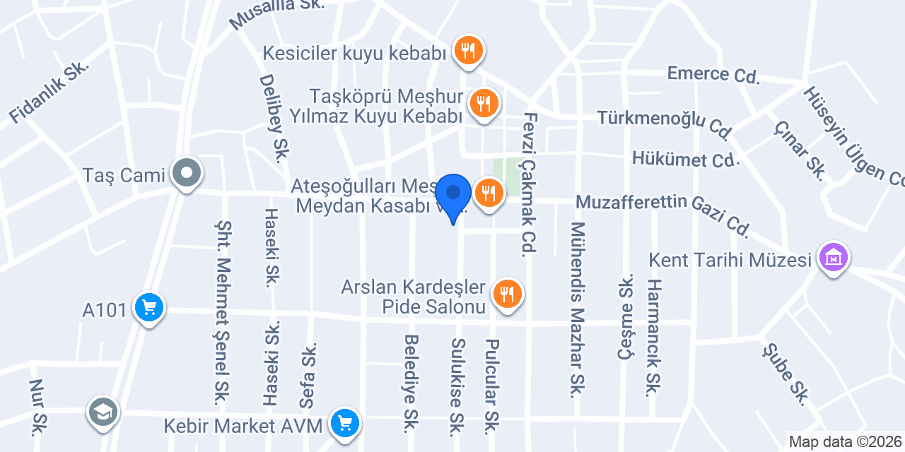 Taşköprü Tapu Müdürlüğü konumu