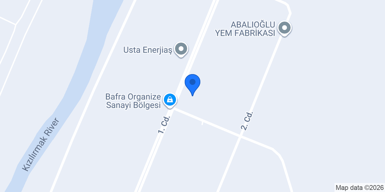 Bereket Pirinç Fabrikası BAFRA konumu