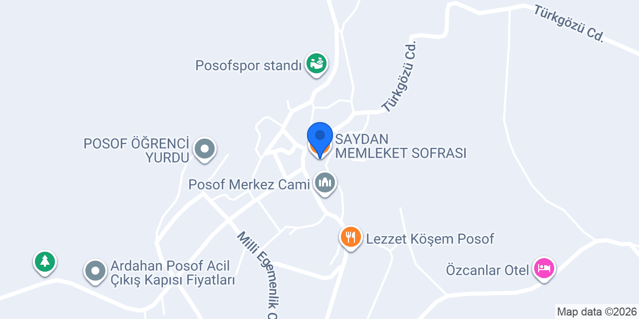 SAYDAN MEMLEKET SOFRASI konumu
