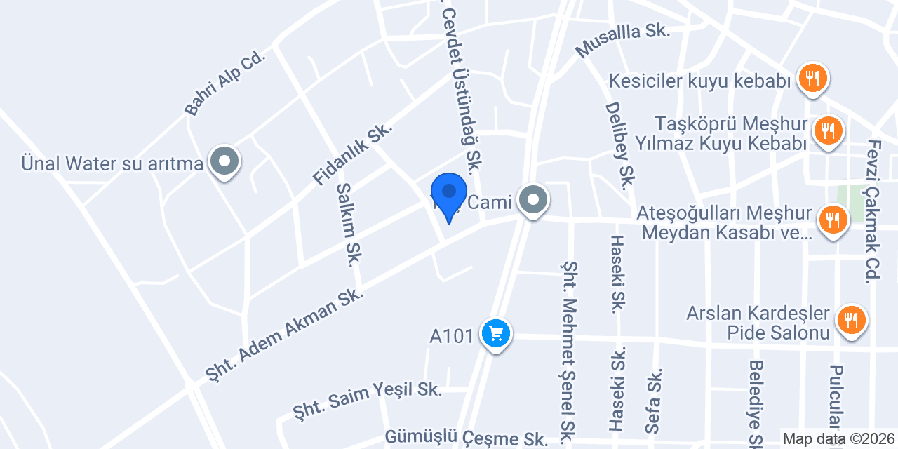 Taşköprü Anadolu Lisesi konumu