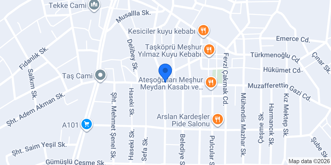 Gül Kitabevi konumu