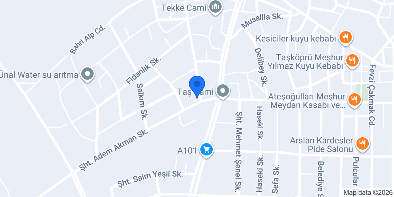 Taşköprü İlçe Emniyet Müdürlüğü konumu