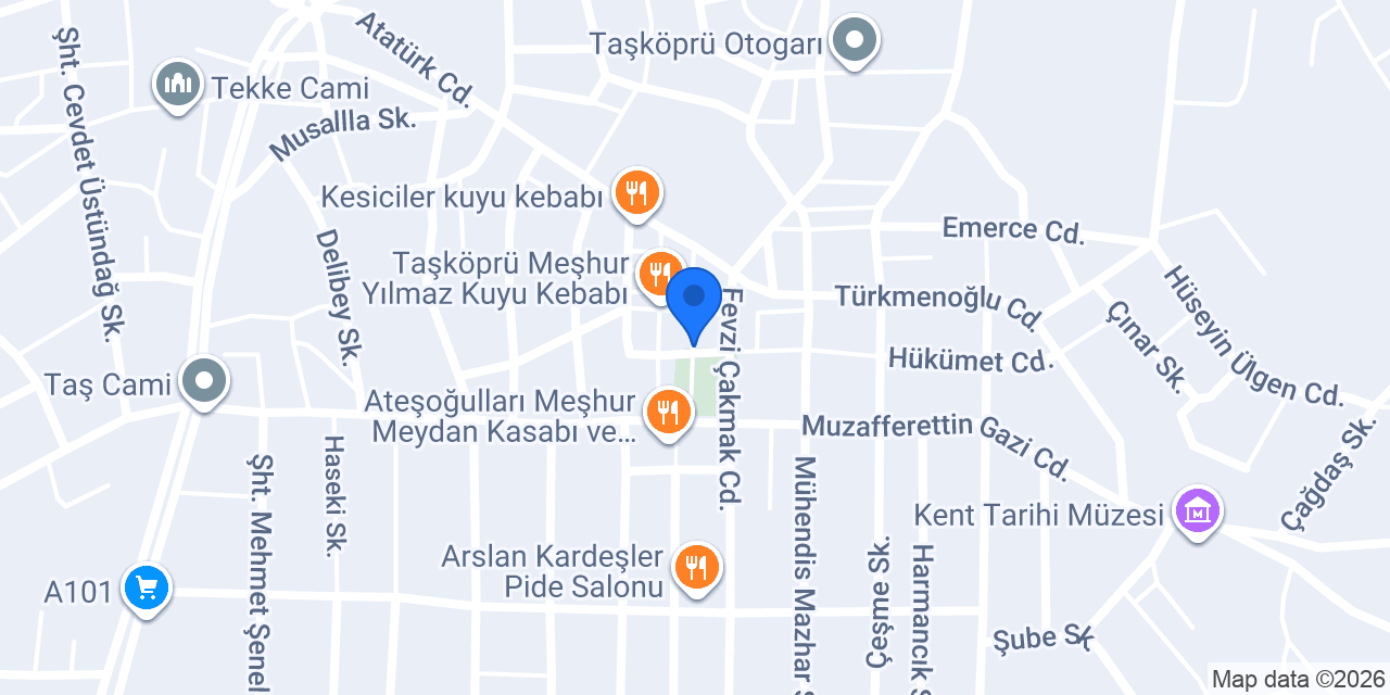 Taşköprü Meşhur Arı Kuyu Kebabı ve Pastırma konumu