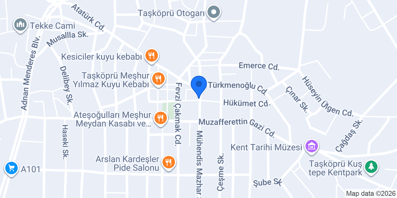 HACIALİOĞLU ÇİĞ KÖFTE TAŞKÖPRÜ konumu