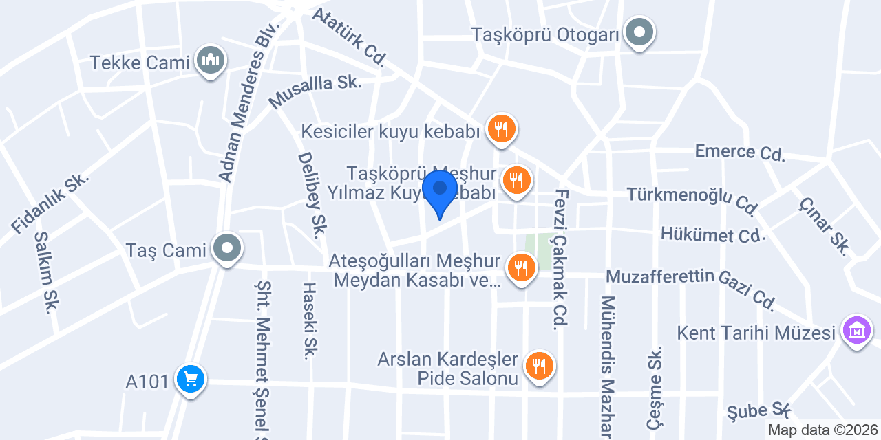 Türkiye İş Bankası - Taşköprü / Kastamonu Şubesi konumu