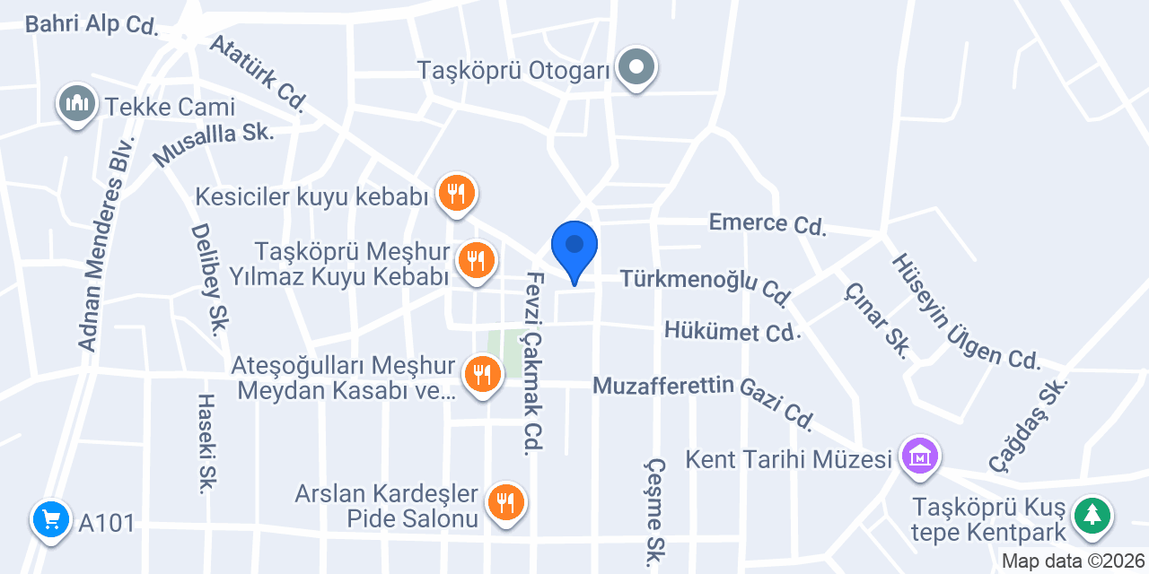 Ptt-taşköprü Şubesi konumu