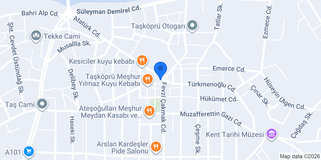 Taşköprü Atak Optik konumu