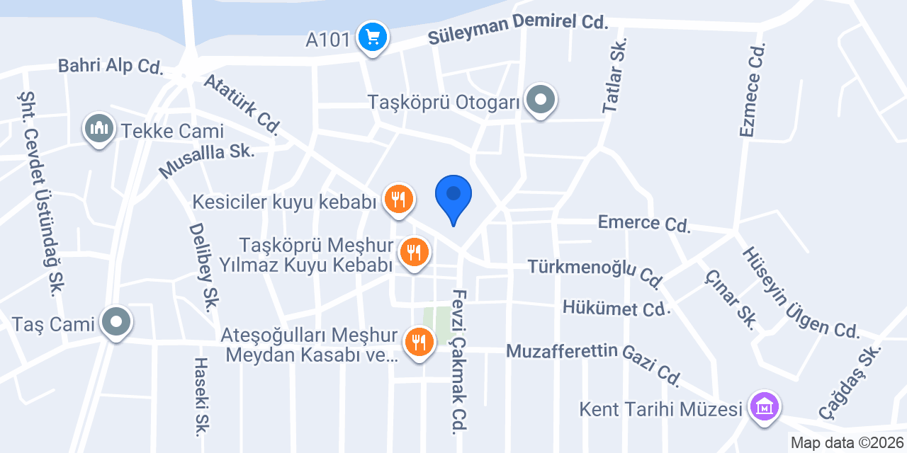 Taşköprü Poyraz Otel konumu
