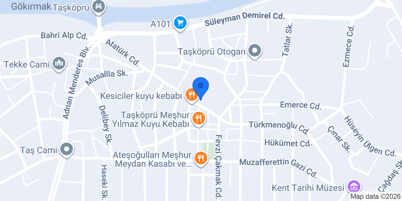 DenizBank Taşköprü Şubesi konumu
