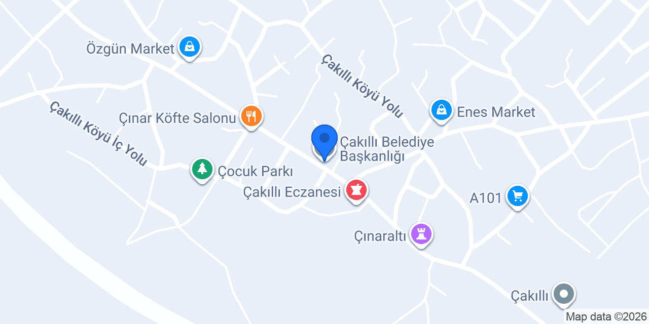 Çakıllı Belediye Başkanlığı konumu