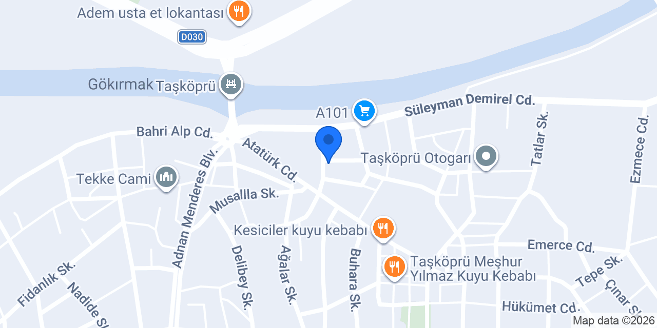 ARAS OTOMOTİV TAŞKÖPRÜ konumu