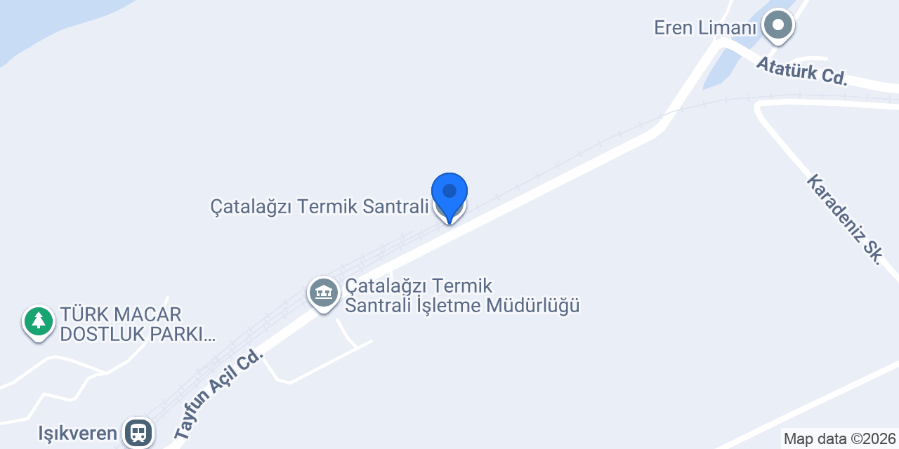 Çatalağzı Termik Santrali konumu