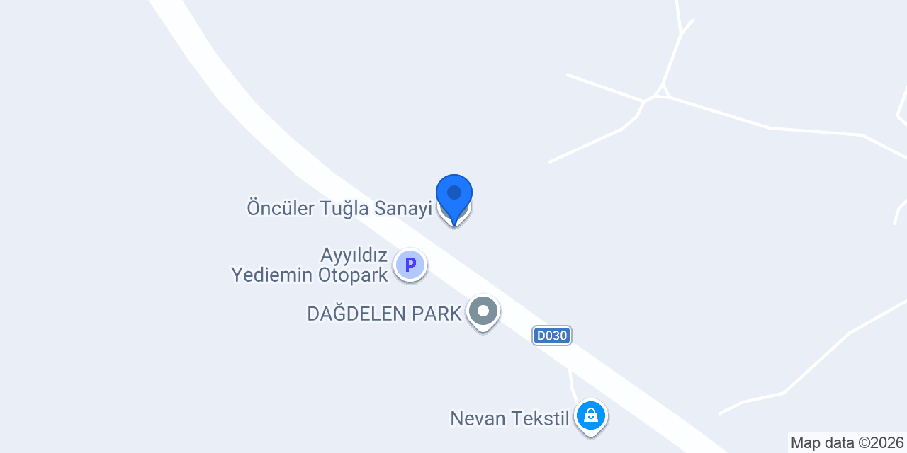 Öncüler Tuğla Sanayi konumu