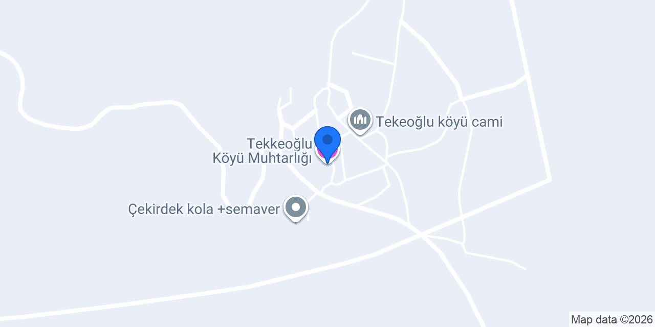 Tekkeoğlu Köyü Muhtarlığı konumu